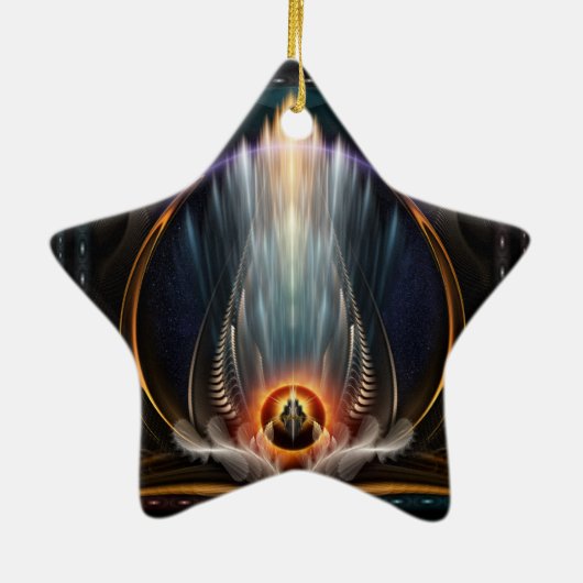 Imperial View Fractal Art Star Ornement (Dos)