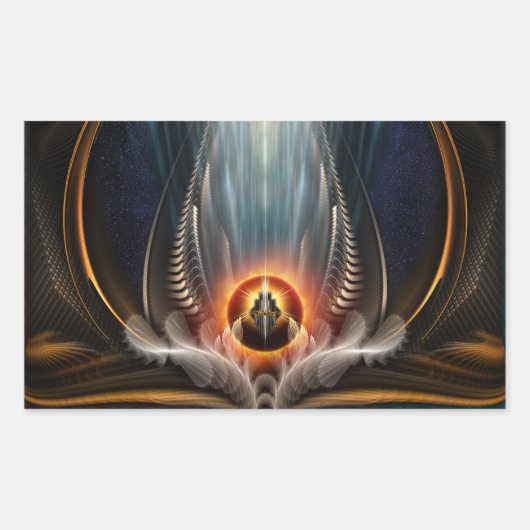 Imperial View Fractal Art Sticker rectangulaire (Devant)