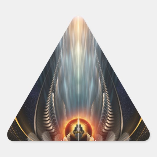 Imperial View Fractal Art Triangle Sticker (Devant)
