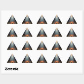 Imperial View Fractal Art Triangle Sticker (Feuille)