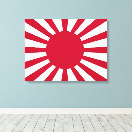 Imperial War Flag of Japan Canvas Afdruk (Insitu (Houten vloer))