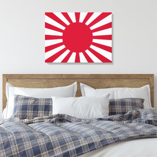 Imperial War Flag of Japan Canvas Afdruk (Insitu (Slaapkamer))
