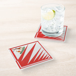 Imperiale Contrada della Giraffa - Giraffe Palio Glazen Onderzetter