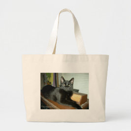 Imperieel kat grote tote bag