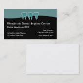 Implants dentaires modernes Cartes de visite Médic (Devant / Derrière)