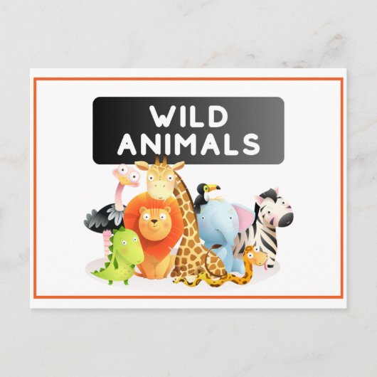 Impliquer Les Cartes Flashcards D'Animal Sauvage, (Devant)
