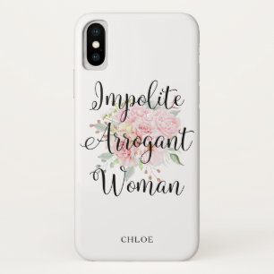 Impolite Arrogant Woman Elizabeth Warren iPhone X Hoesje