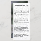 Importance de la carte de prière d'amour (Devant / Derrière)