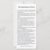 Importance de la carte de prière d'amour (Devant)