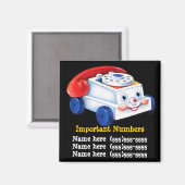 IMPORTANT aimant de numéro de téléphone (Recto/Verso)