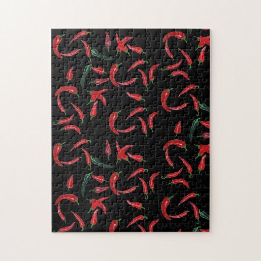 Imposable puzzel Red | Zwarte Pepper-patroon voor  Legpuzzel (Verticaal)
