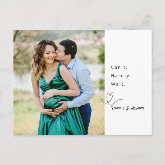 Impossible d'attendre à peine le Faire-part (Devant)