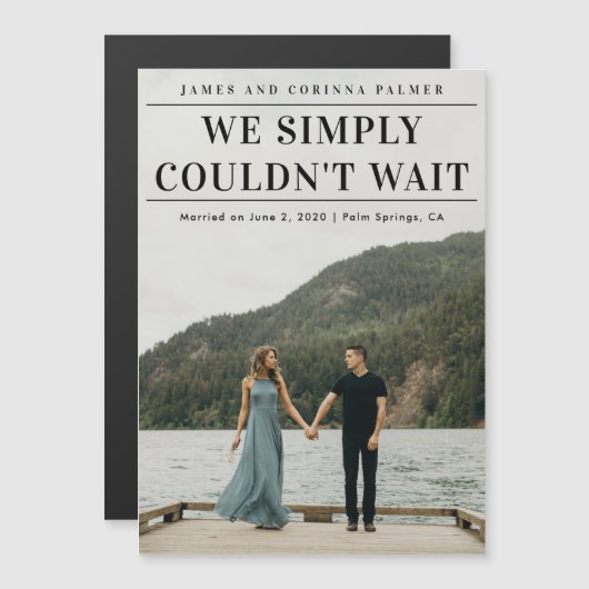 Impossible D'Attendre Le Faire-part Mariage Photo (Devant / Derrière)