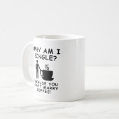 Impossible d'épouser une tasse de café drôle homme (Devant gauche)
