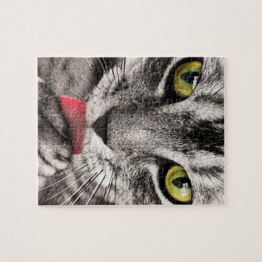 Impossible Puzzle - chat rayé gris (Horizontal)