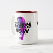 Impossible to stop tweekleurige koffiemok (Voorkant links)