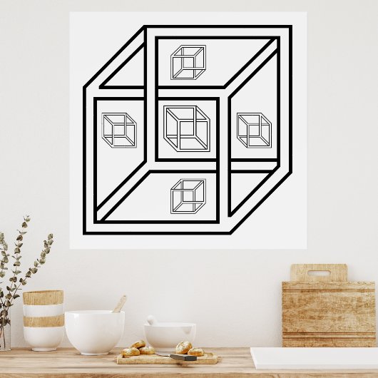 Impossilbe Cube Poster (Keuken)