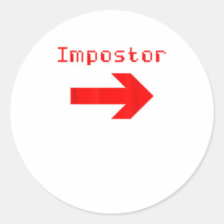 Impostor - Funny video game Apparel Ronde Sticker