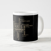 "Impôts" Jumbo Mug (Devant droit)