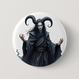 Impresión de Arte de Olas Retro Vibrantes - Diseño Ronde Button 5,7 Cm