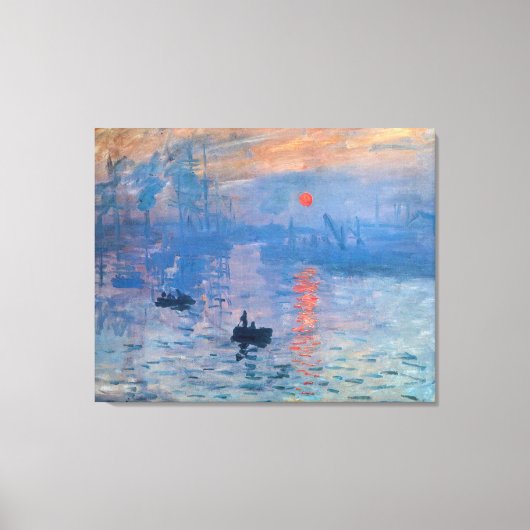 Impressie, Sunrise door Claude Monet Canvas Afdruk (Voorkant)