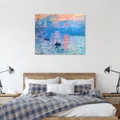 Impressie, Sunrise door Claude Monet Canvas Afdruk (Insitu (Slaapkamer))