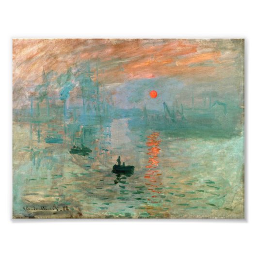 Impressie, Sunrise door Claude Monet Foto Afdruk (Voorkant)