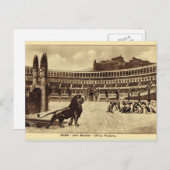 Impressie van Roma-kunstenaars, leeuwen en christe Briefkaart (Voorkant / Achterkant)