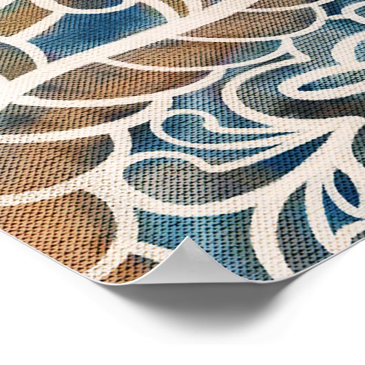 Impression à main Paisley multicolore (Coin)