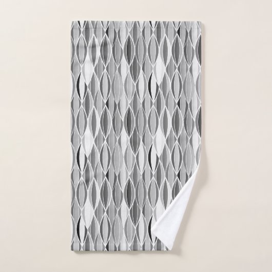 Impression à ruban du milieu du siècle, nuances de (Serviette à main)