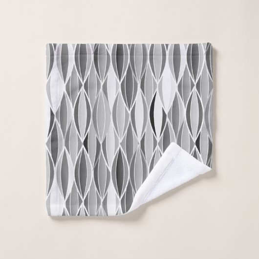 Impression à ruban du milieu du siècle, nuances de (Gant de toilette)