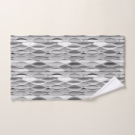 Impression à ruban du milieu du siècle, nuances de (Serviette à main)