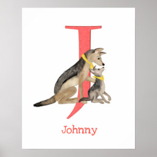 Impression ABC animal J est pour le chacal