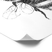 Impression abeille vintage (Coin)