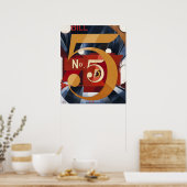 Impression abstraite Art déco numéro 5 des années  (Cuisine)