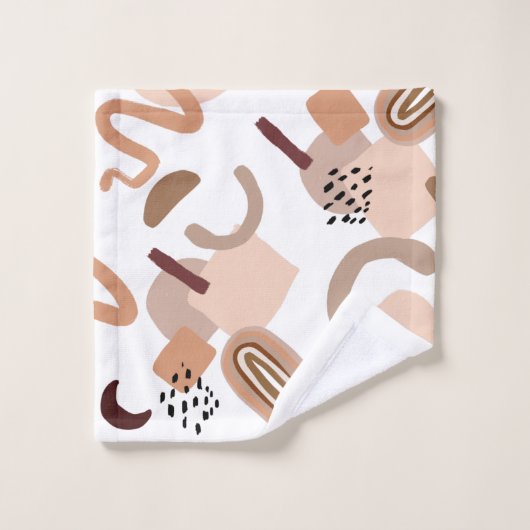 Impression Abstraite Boho Brown (Gant de toilette)
