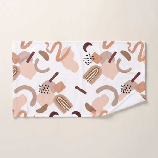 Impression Abstraite Boho Brown (Serviette à main)