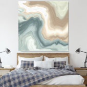 Impression abstraite côtière bleu vert marron clai (Insitu(Chambre))