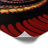 Impression Abstraite couleur brillante psychédéliq (Coin)