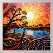 Impression Abstraite couleur brillante psychédéliq (Devant)