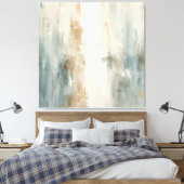 Impression abstraite crème marron bleu poussiéreux (Insitu(Chambre))