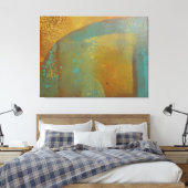 Impression abstraite de plaque Gelli bleu sarcelle (Insitu(Chambre))