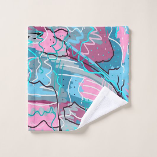 Impression Abstraite des eaux de printemps (Gant de toilette)