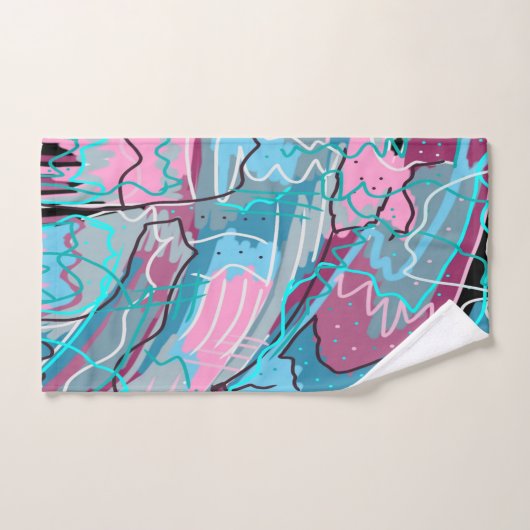 Impression Abstraite des eaux de printemps (Serviette à main)