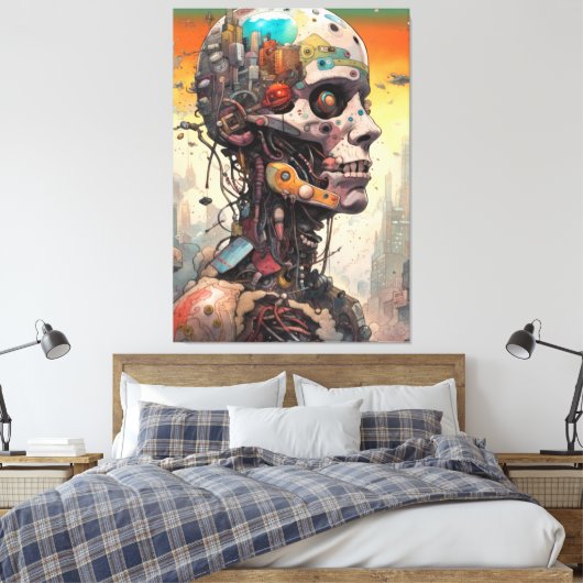 Impression Abstraite en toile cyborg anatomique (Insitu(Chambre))