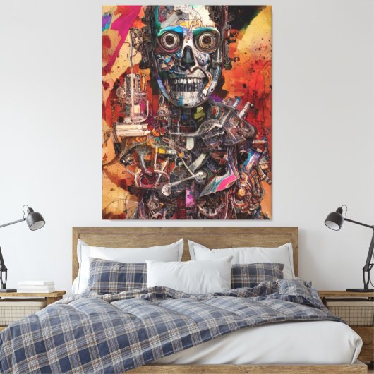 Impression Abstraite en toile cyborg anatomique (Insitu(Chambre))