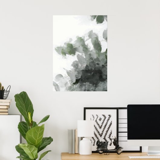 Impression Abstraite Feuille verte (Bureau à domicile)