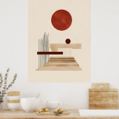 Impression Abstraite géométrique moderne du milieu (Cuisine)