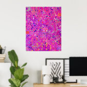 Impression abstraite Jubilé Magenta (Bureau à domicile)