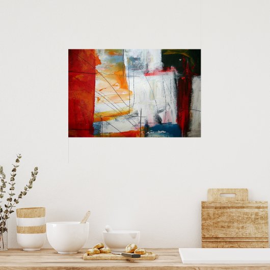 Impression Abstraite moderne - Affiches Carrés Abs (Cuisine)